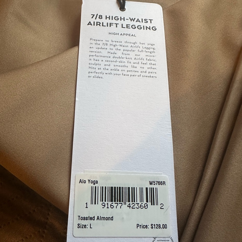 ALO Yoga Airlift 7/8 High Waist Leggings Black Sculpting Size L NWT - Picture 4 of 5